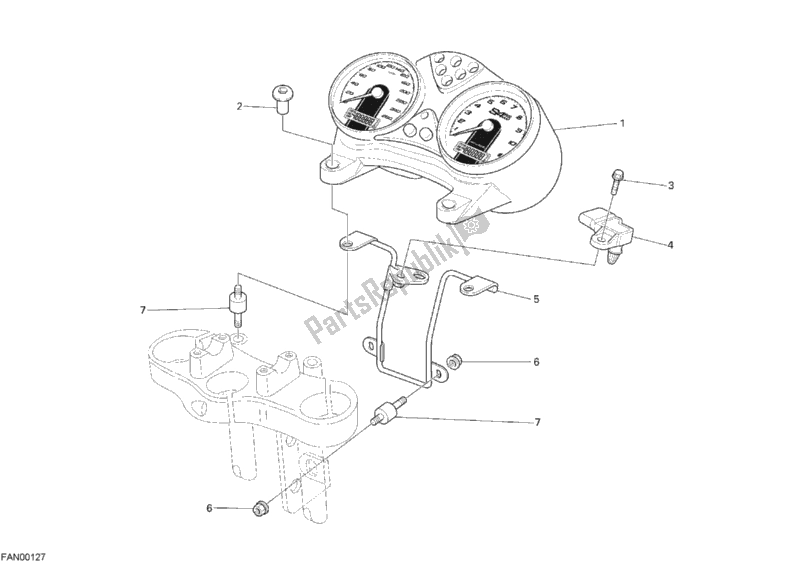 Alle onderdelen voor de Meter van de Ducati Monster S4R USA 1000 2007